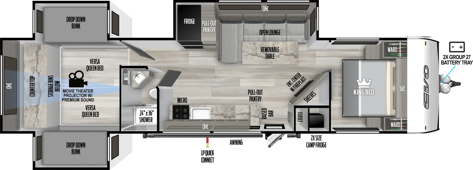 Evo East 31BH Floorplan